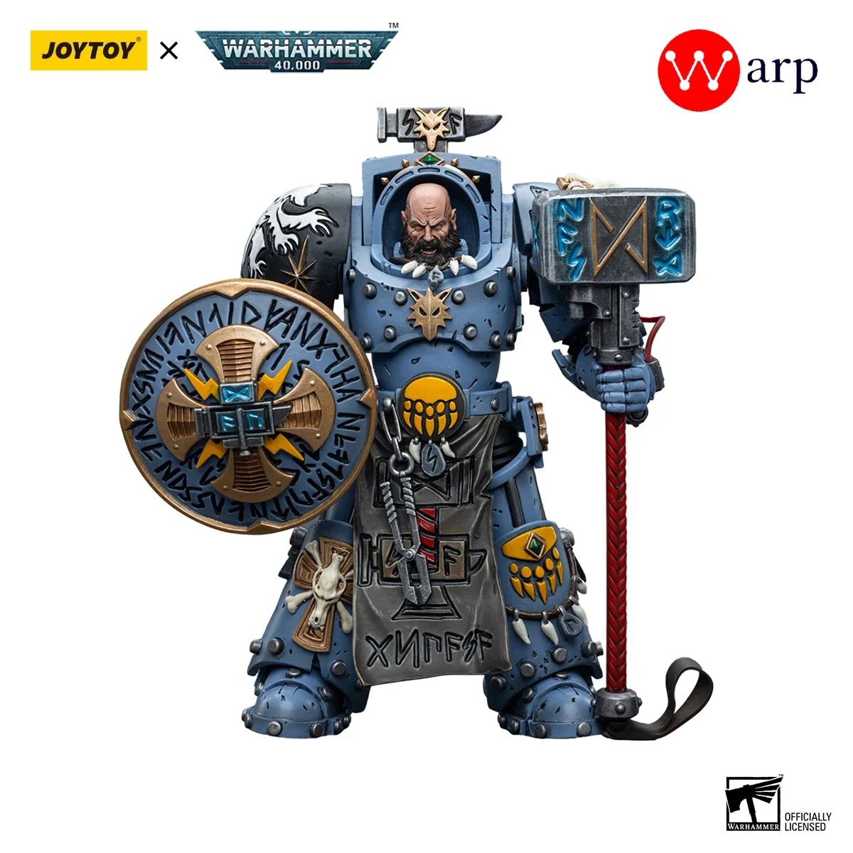 

[In-Stock] JOYTOY Warhammer 40k 1/18 Action Figures Space Wolves Arjac Rockfist Anime Military Model For Gift Dorm Decoration