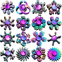 28 styles Fidget Decompression Toy Spinner Finger Spinner Metal Rainbow Color Alloy Metal Anti-Anxiety Toy For Kids Adults Gifts 1