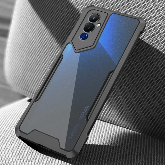 Clear Acrylic Shockproof Phone Case For Tecno Pova 4 Neo 2 4g Pova4 Neo2 2022 Camera.jpg