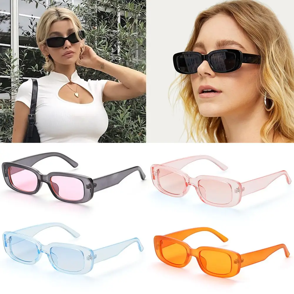 

Fashion UV 400 Protection Travel Small Rectangle Eyeglasses Eyewear Women Sunglasses Sun Glasses