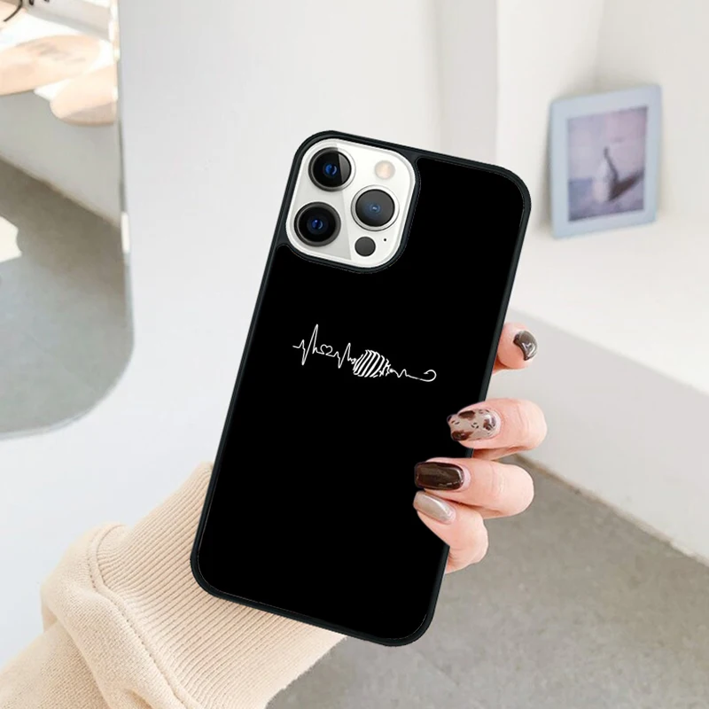 Heartbeat Fishing Design Phone Case – Durable Protective Cover
