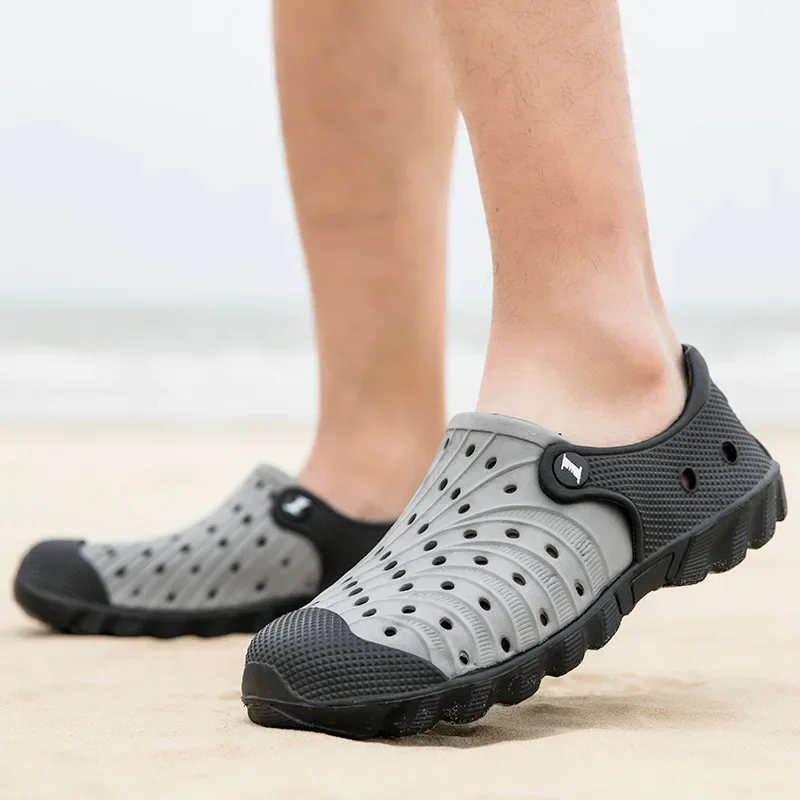 Summer Sports Men's Hollow Sandals Casual Beach Shoes Comfortable Breathable Sandals Comfortable Eva Soft Sole Unisex Slippers sports shoes summer sandals sports slippers mens shoes