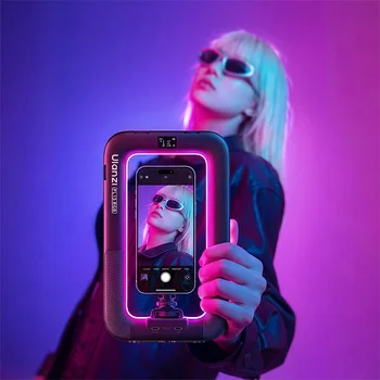 Ulanzi PL15RGB Handheld RGB Ring Light 3 Lighting Modes for Smartphone Action Camera Livestreaming Vlog Shots with 1/4" Mount