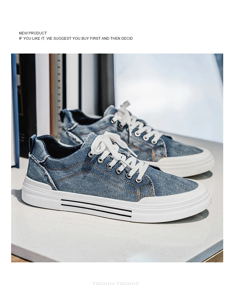 Große Größe 39-48 Herren Sportschuhe Marken atmungsaktive Herbst Canvas Sneakers Herren Laufschuhe Designer Jeans Stoff Wanderschuhe – Detail 10
