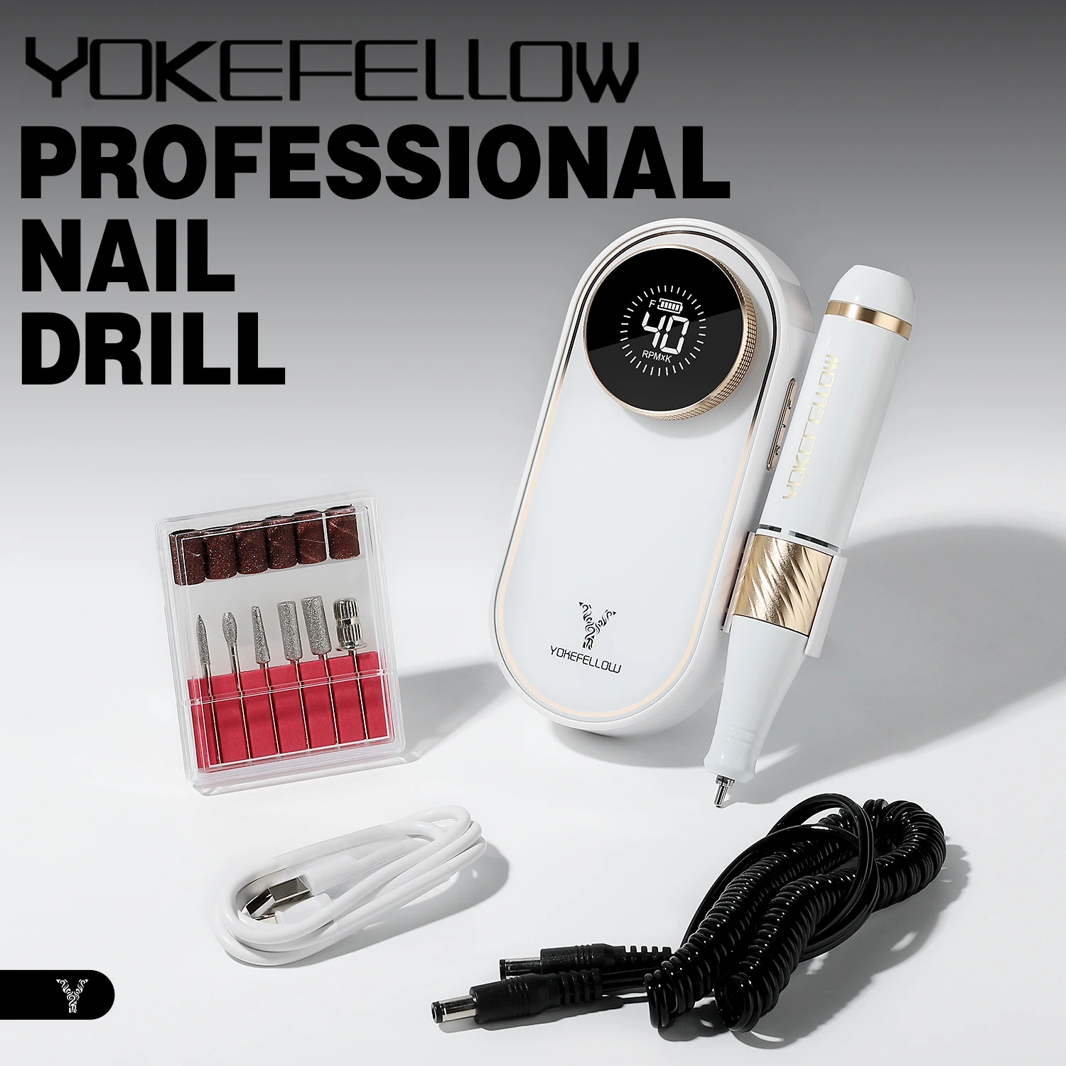 YOKEFELLOW YK-N301 NAIL DRILL MACHINE KITS 2023NEW 40000RPM