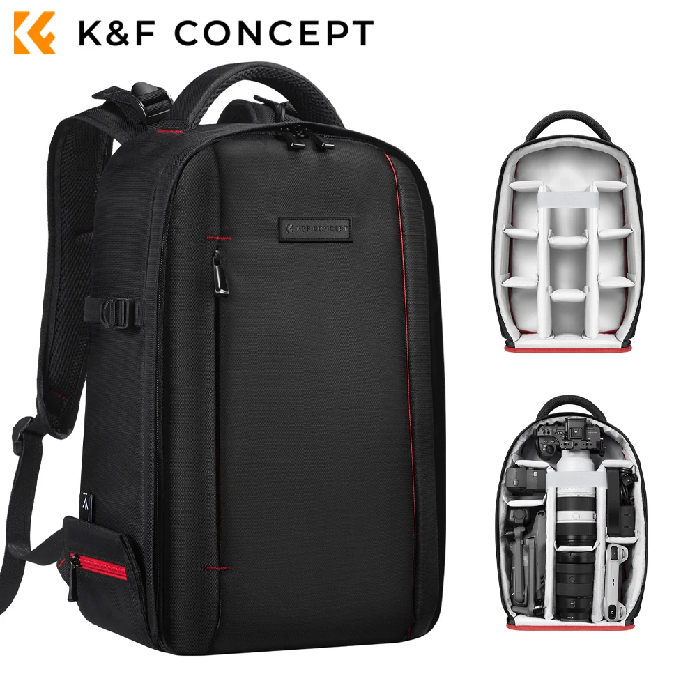 

K&F Concept Camera Backpack For Photographers Large Waterproof Photography Camera Bag with Laptop/Tripod Compartment