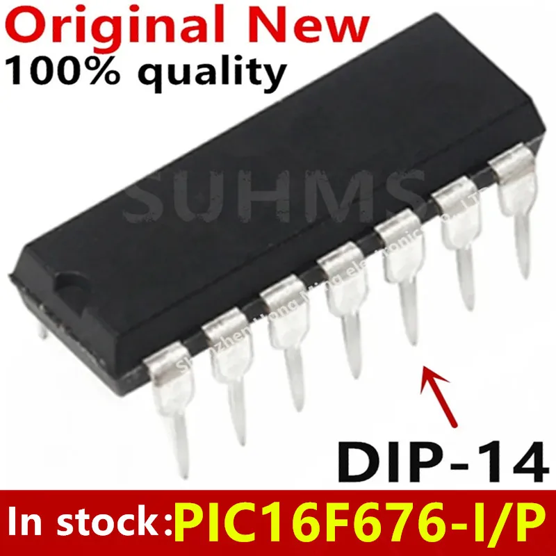 (5-100piece)100% New PIC16F676-I/P PIC16F676 I/P DIP-14 Chipset