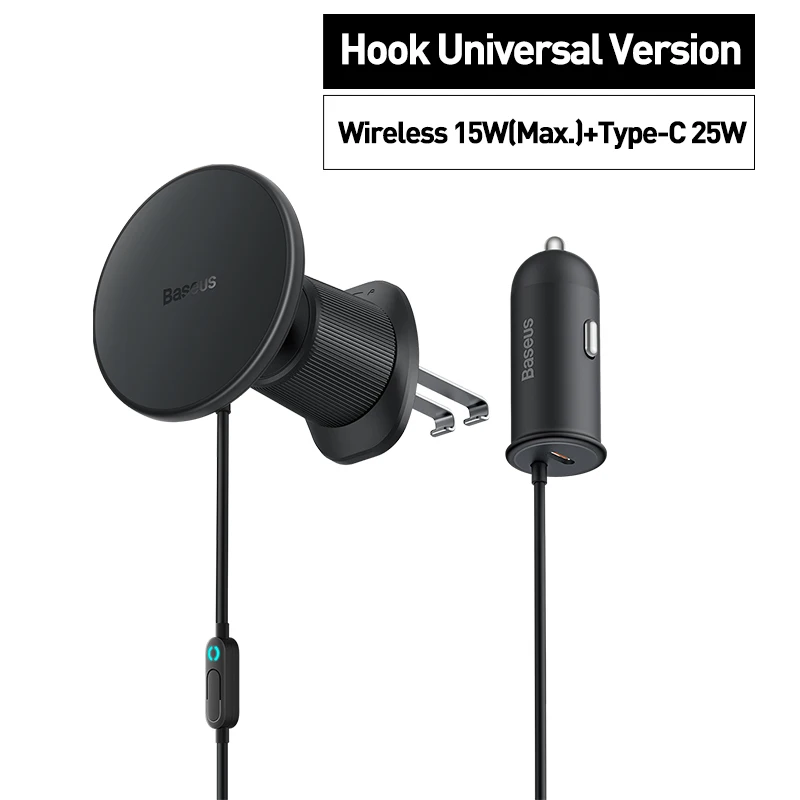 Baseus 15 واط شحن سريع شاحن سيارة حامل المغناطيسي...