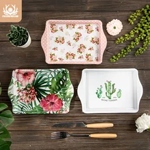Putuo Decor Kitchen Elegant Small Trays Painting Decorative Plate Wall Art for Bandejas De Decoración Tobacco Rolling Tray