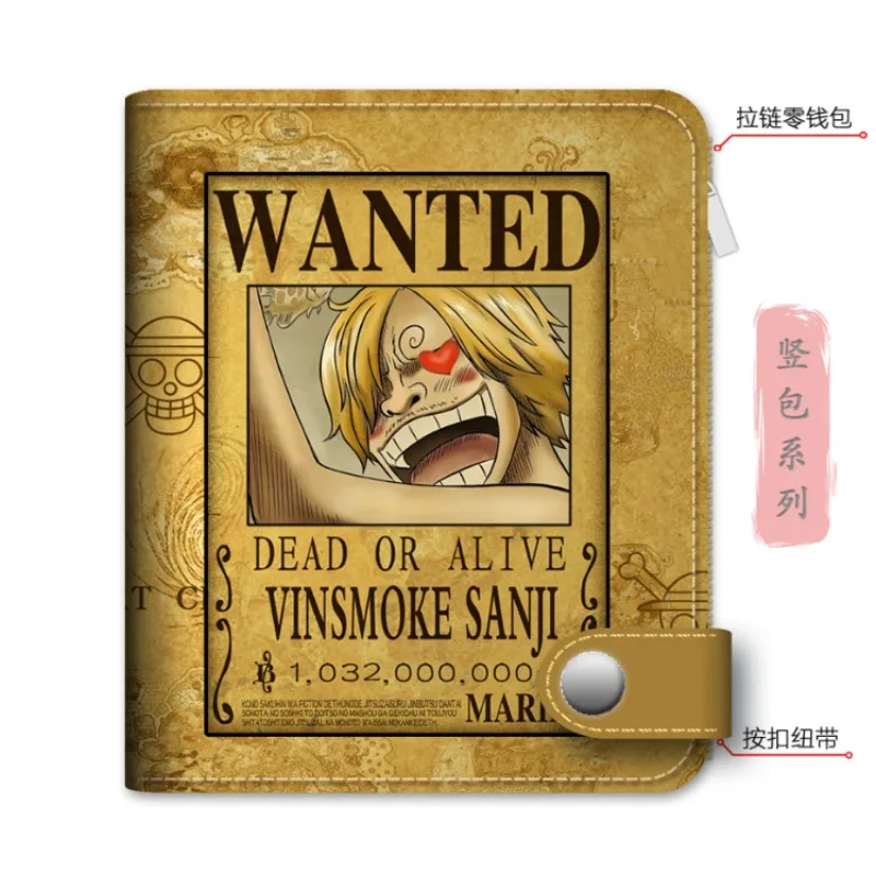 One Piece Bounty Wallet – Luffy, Zoro & Ace PU Leather Anime Card Holder