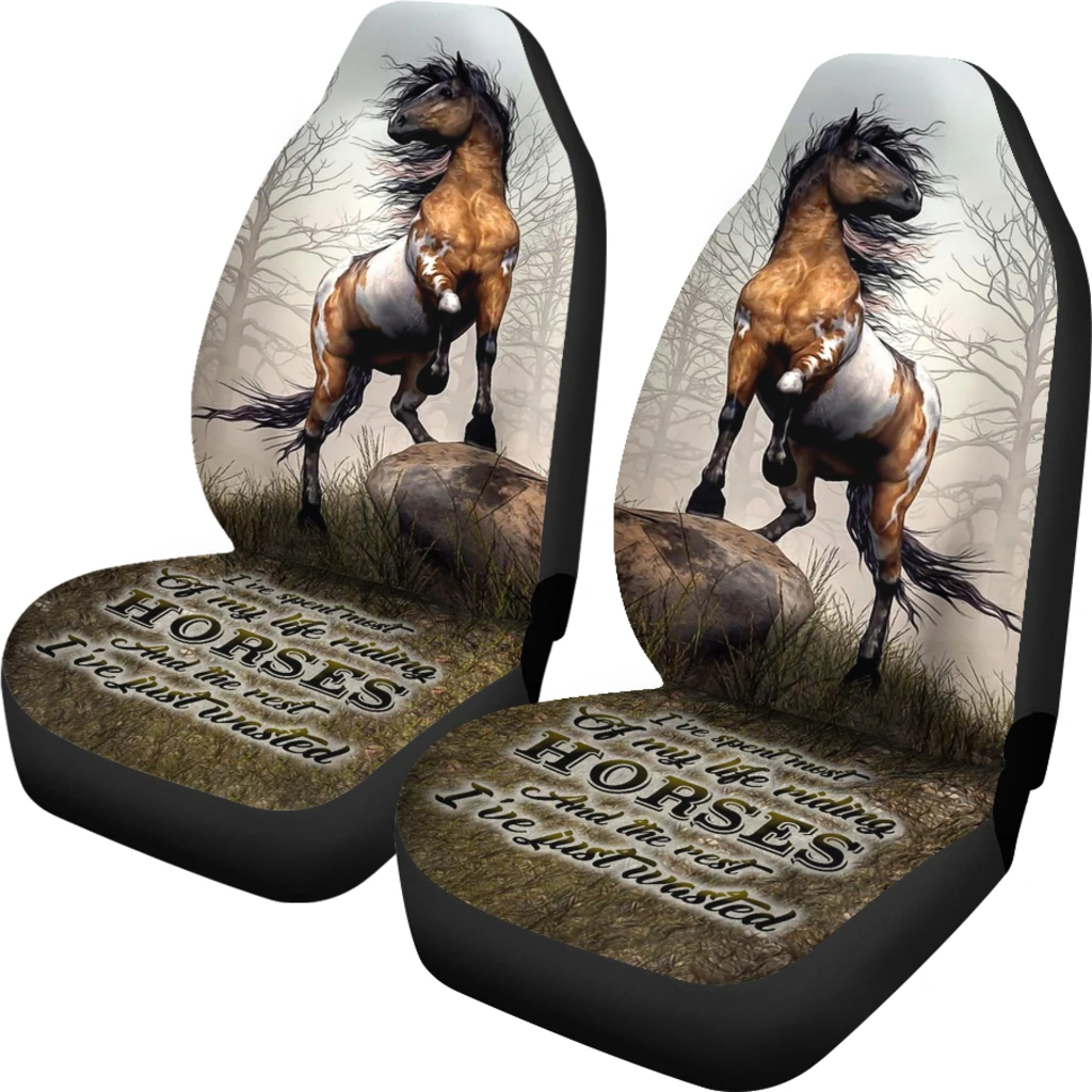 

Чехол для автомобильного сиденья Crazy Running Horse мужской, крутой 3D протектор для переднего сиденья с принтом животных, модные высококачественные чехлы для автомобильных подушек