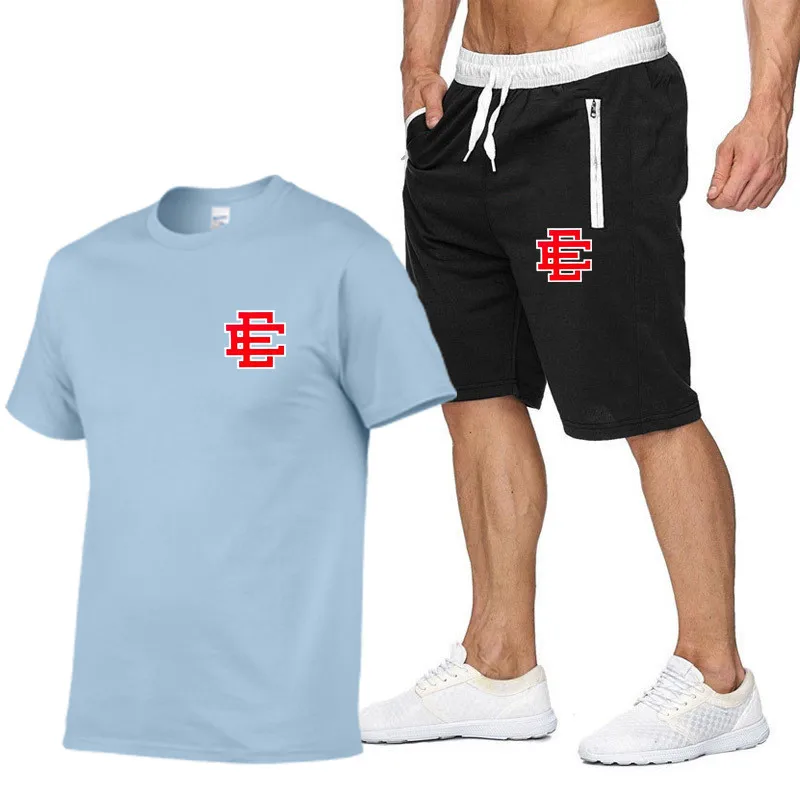 Eric Emanuel EE Basic 2 piece Set Men t-shirt Shorts Summer Fashion Gyms Male Suit Jogging Oversized 1