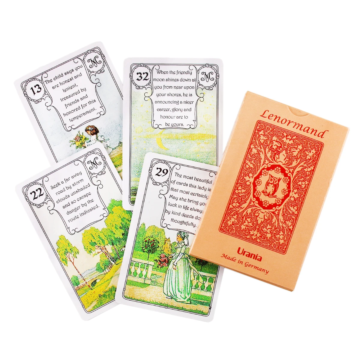 Lenormand Urania JMC Red Owl Tarot Deck Fortune Telling Cards Esoteric AGM Oracle Cards Friend Gift Tarot For Beginners 5