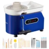 VEVOR 11in Pottery Wheel Ceramic Forming Machine Adjustable 60-300RPM Speed Handle and Foot Pedal Control ABS Detachable Basin 1