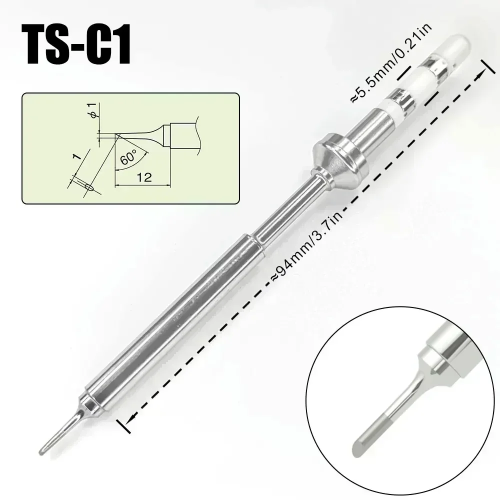 Soldering Iron Tips TS100 TS101 Pine64 Soldering Iron Tip Replacement Various Models of Pinecil Electric Soldering Iron Tip TS Series B2 I K C4 D24