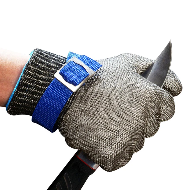 1pc Household Gloves Cut Resistant Hand Protector Metal Mesh Work Gloves  Wear-resistant for Labor Gardening Kitchen Butcher Tool