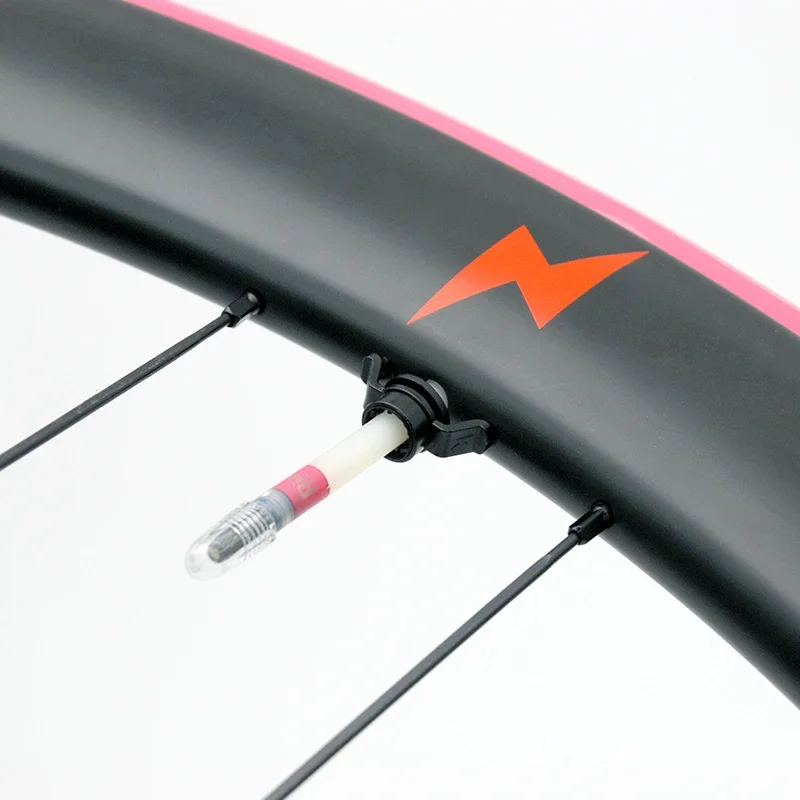 A pair of RideNow Bicycle Valve ultra light ABS TPU PRESTA valve fixing valve accessories