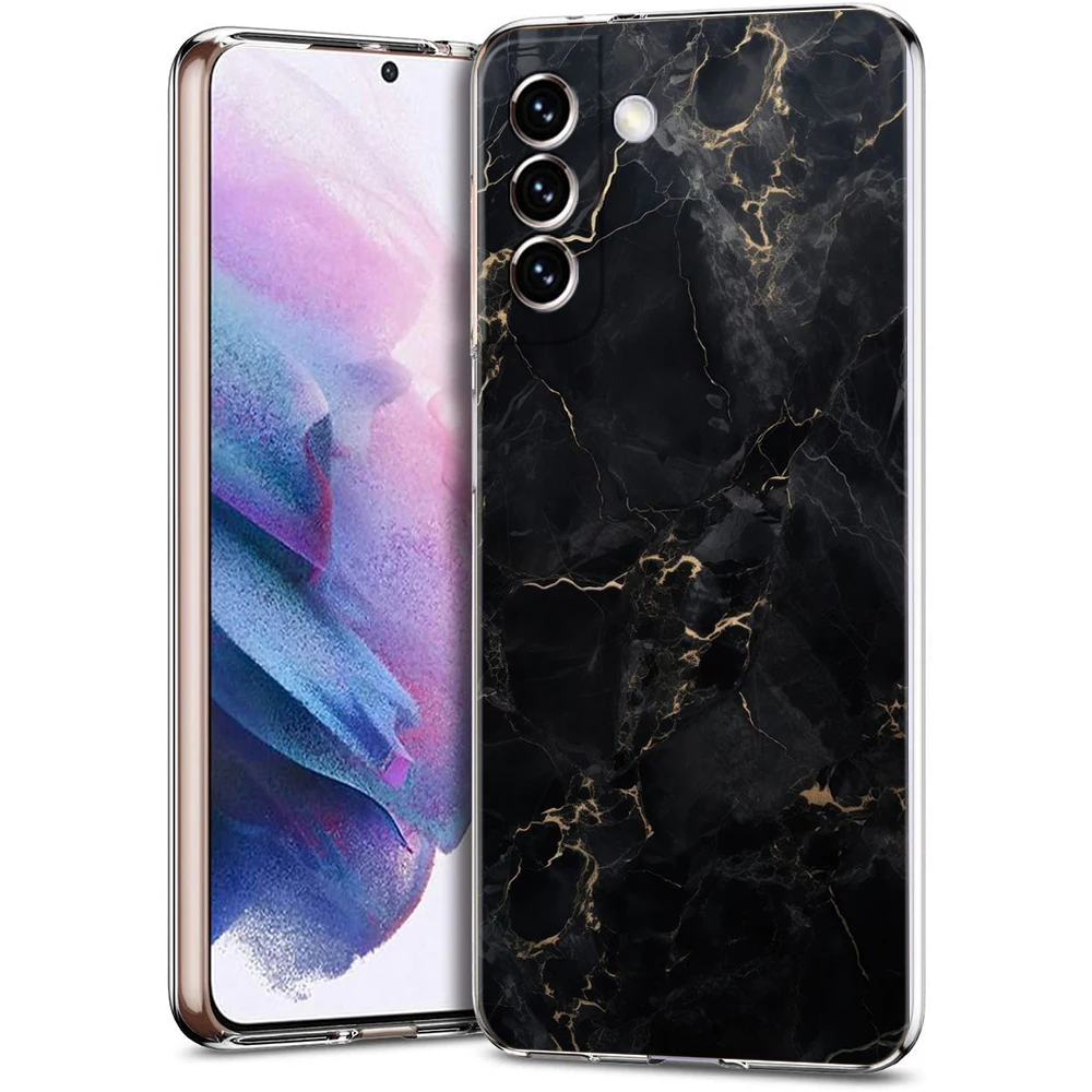 Chic Marble Design Silicone Phone Case - Clear Cover