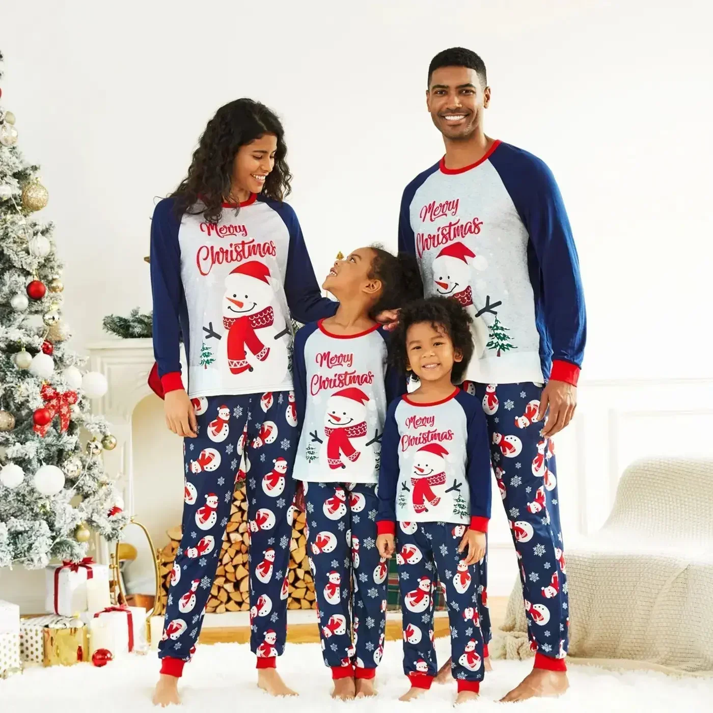 thumbnail image 1 of Nuevo conjunto de pijamas navideños a juego para toda la familia, pijamas con estampado de dibujos animados, conjunto de 2 para padres e hijos, mameluco para bebé, ropa de hogar cálida y suave, 1 of 5