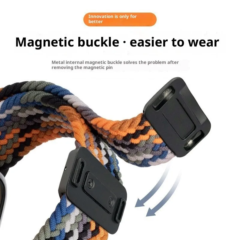 Braided Nylon Sports Strap with Magnetic Case Cover