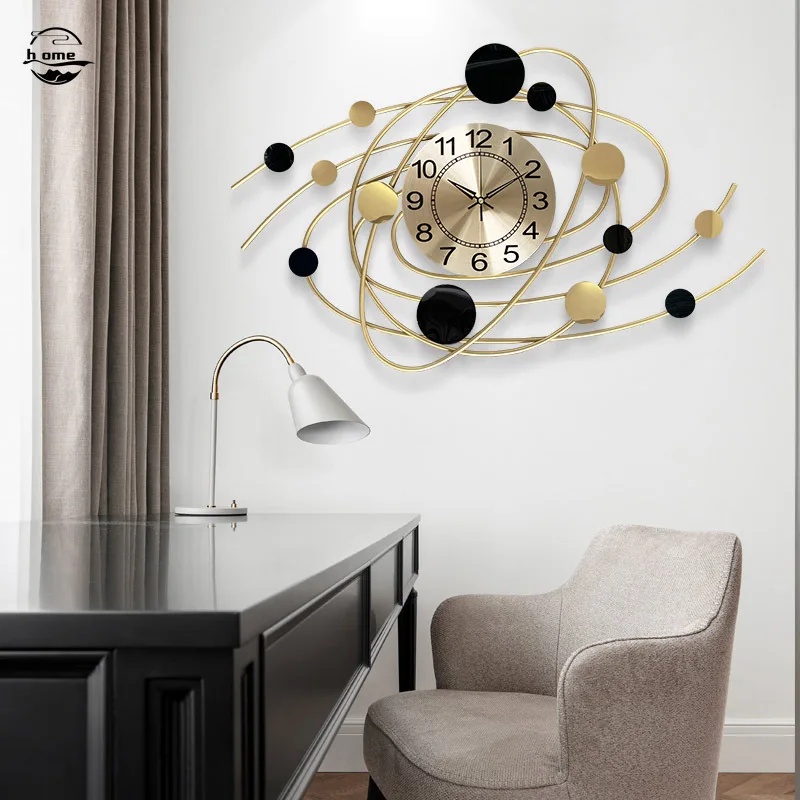 Gold/Black Metal Creative Luxury Wall Clock 2 Gold/Black Metal Creative Luxury Wall Clock 2