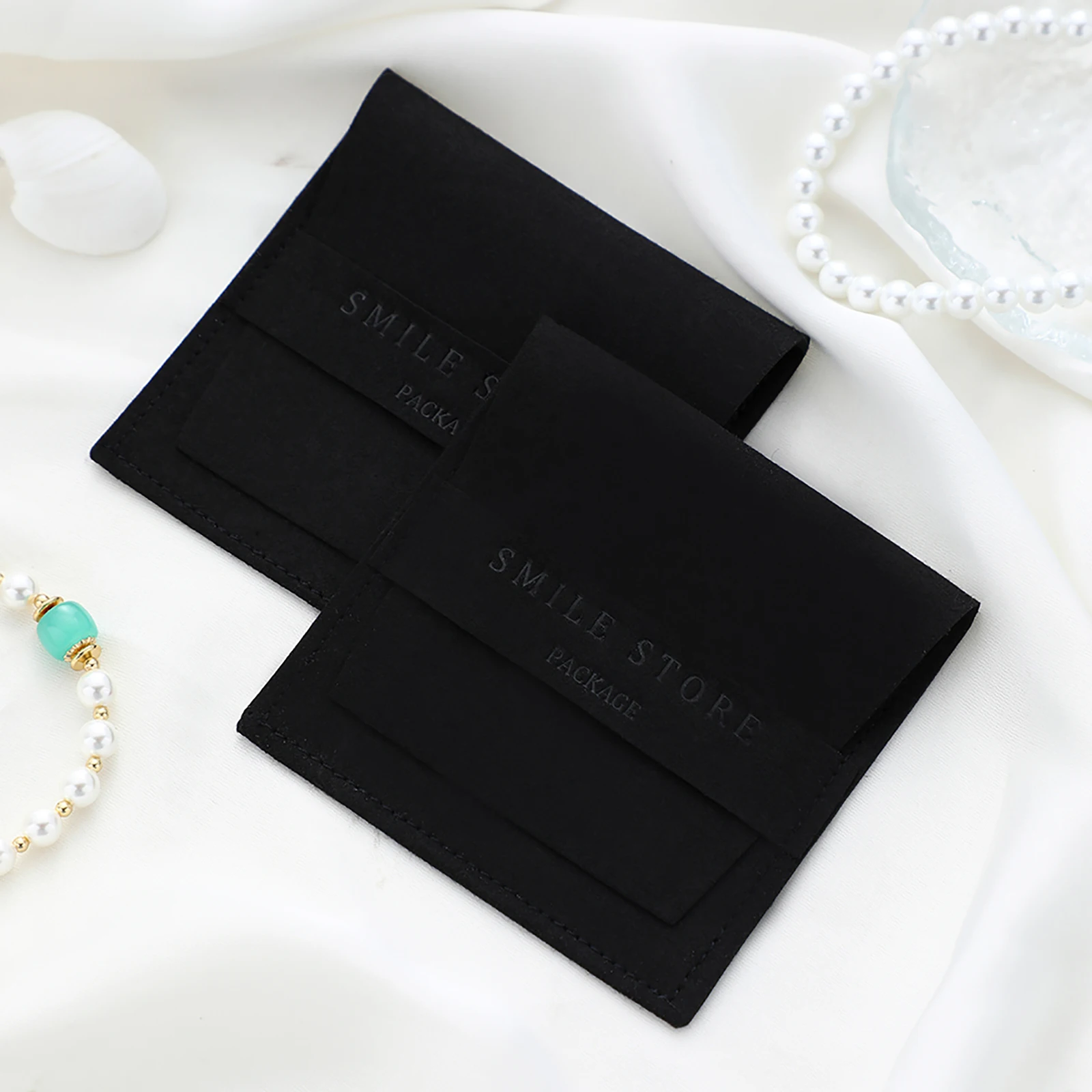 50/100pcs Custom Logo Microfiber Jewelry Packaging Gift Bags Envelope Velvet Jewelry Pouch Necklace Ring Gift Pouches Wholesale 14 S8414367089214f4081e8e627391b455aE