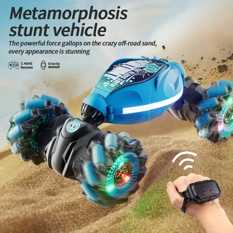 

Dual remote control gesture sensor deformation remote control car stunt twisted hand control off-road climbing four-wheel drive toy car birthday gift Christmas gift