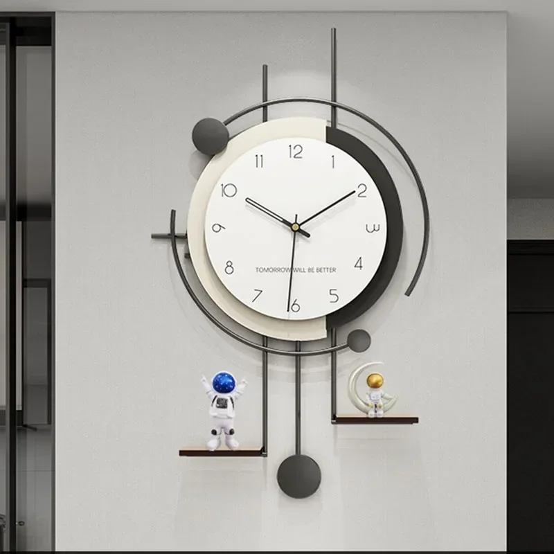 Pendulum Living Room Clocks Wall Modern Wood Large Digital Wall Clock Decoration Items Reloj Digital Pared Minimalist Decor 4