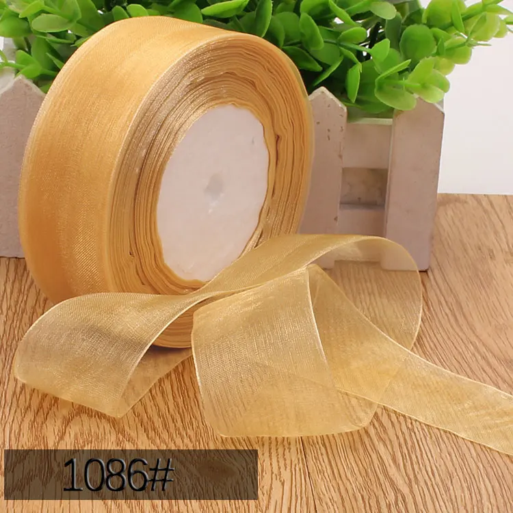 Elegant Dark Purple Transparent Organza Ribbons