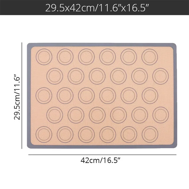 Silicone Macaron Baking Mat - for Bake Pans - Macaroon/Pastry/Cookie Making - Professional Grade Nonstick 4