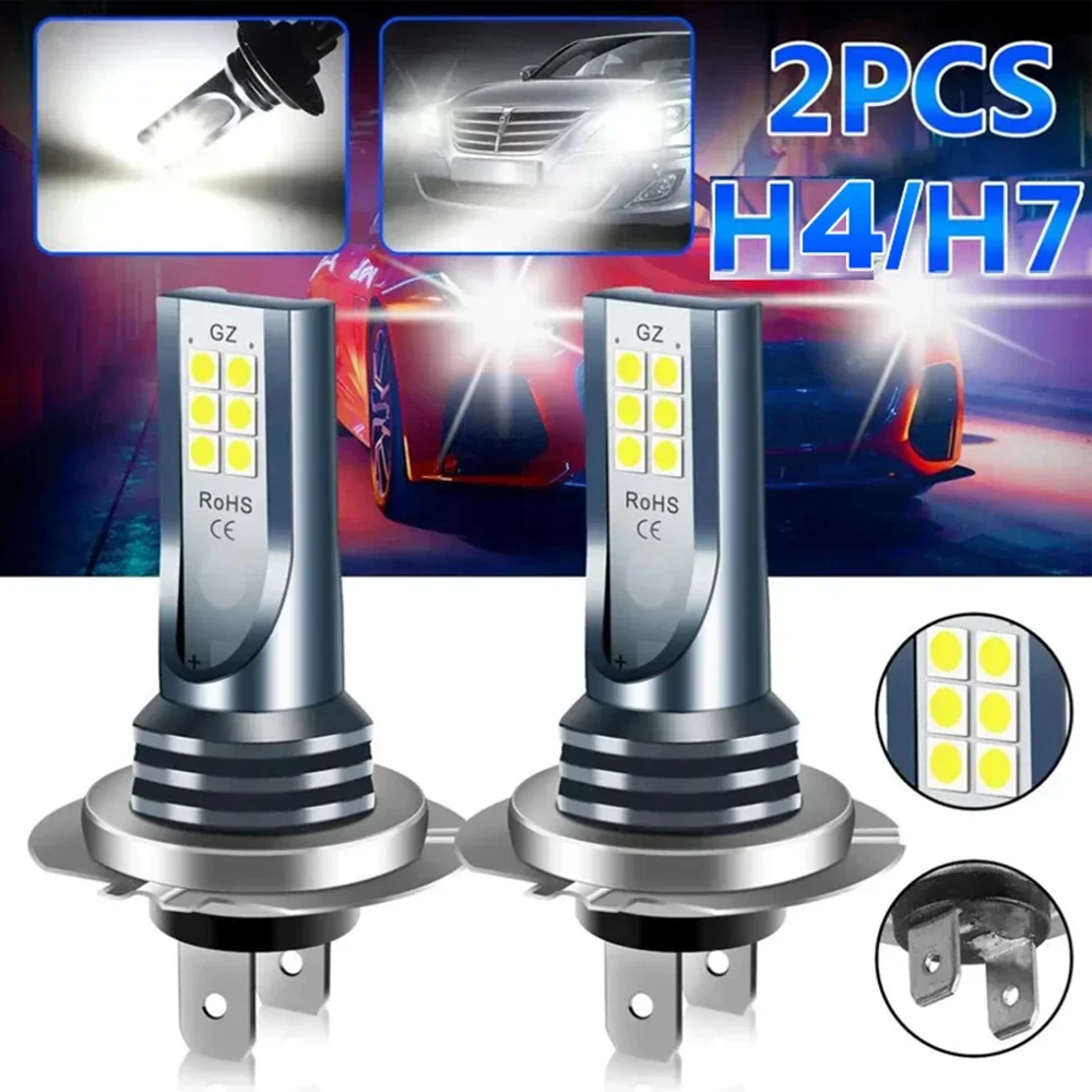 KOYOSO H7 led-lampen, 55 W, 15.000 lm, reservelampen voor halogeenlampen, 1:1 mini-ontwerp, geen adapter nodig, 2 stuks KOYOSO H7 led-lampen, 55 W, 15.000 lm, reservelampen voor halogeenlampen, 1:1 mini-ontwerp, geen adapter nodig, 2 stuks