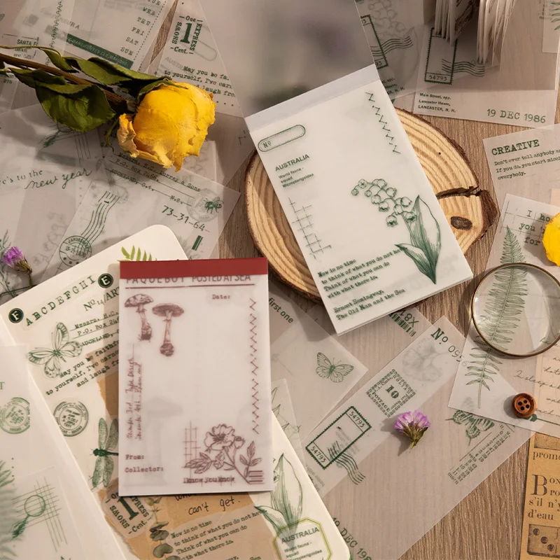 

30 pages/pack Vintage Natural Collection Series Sulfuric Acid Paper Memo Pad Memo Notebook Stationery School Supplies