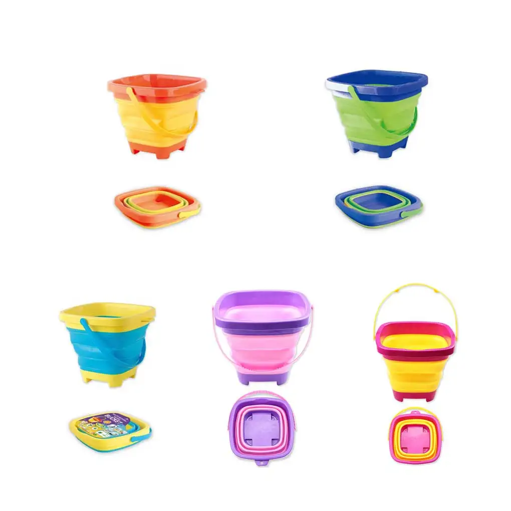 

Hiking Children Water Bucket Beach Foldable Sand Buckets Birthday Gift