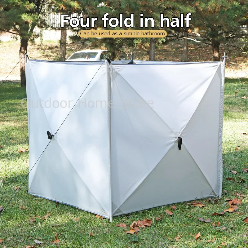 Camping Folding Windproof Shield Awning Outdoor Sunshade Windbreaker Tent Gas Stove Tent Large Tarp Windscreen Shelter Sidewall