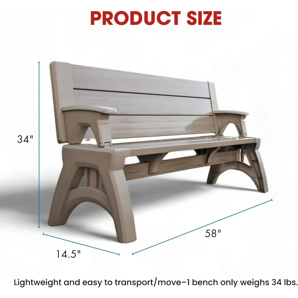 2-in-1 Bench Table 2
