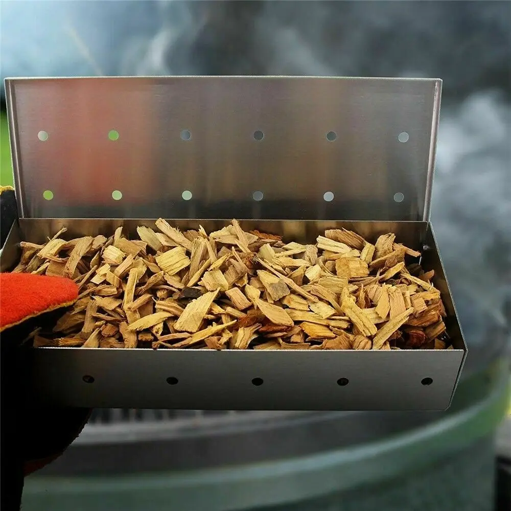 450g BBQ Smoker Wood Chips Pecans Nature Wood Chunks for Grilling Charcoal Grille Cold Smoker Generator Box Weber Acces