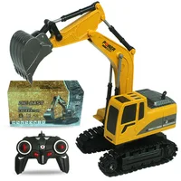 Remote Control Excavator Toys Car,Excavator Trucks for Kids, Construction Engineering Toy Boy Girl Digger Toy Birthday Gift 1