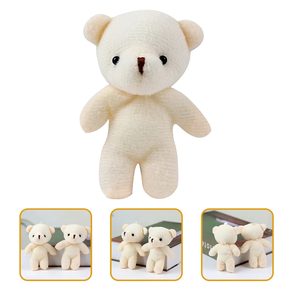 

5/10/12/18/20pcs 11cm Mini Stuffed Plush Teddy Bear Dolls Toys Tiny Bears Keychain Bag Hanging Pendant Children Birthday Gifts