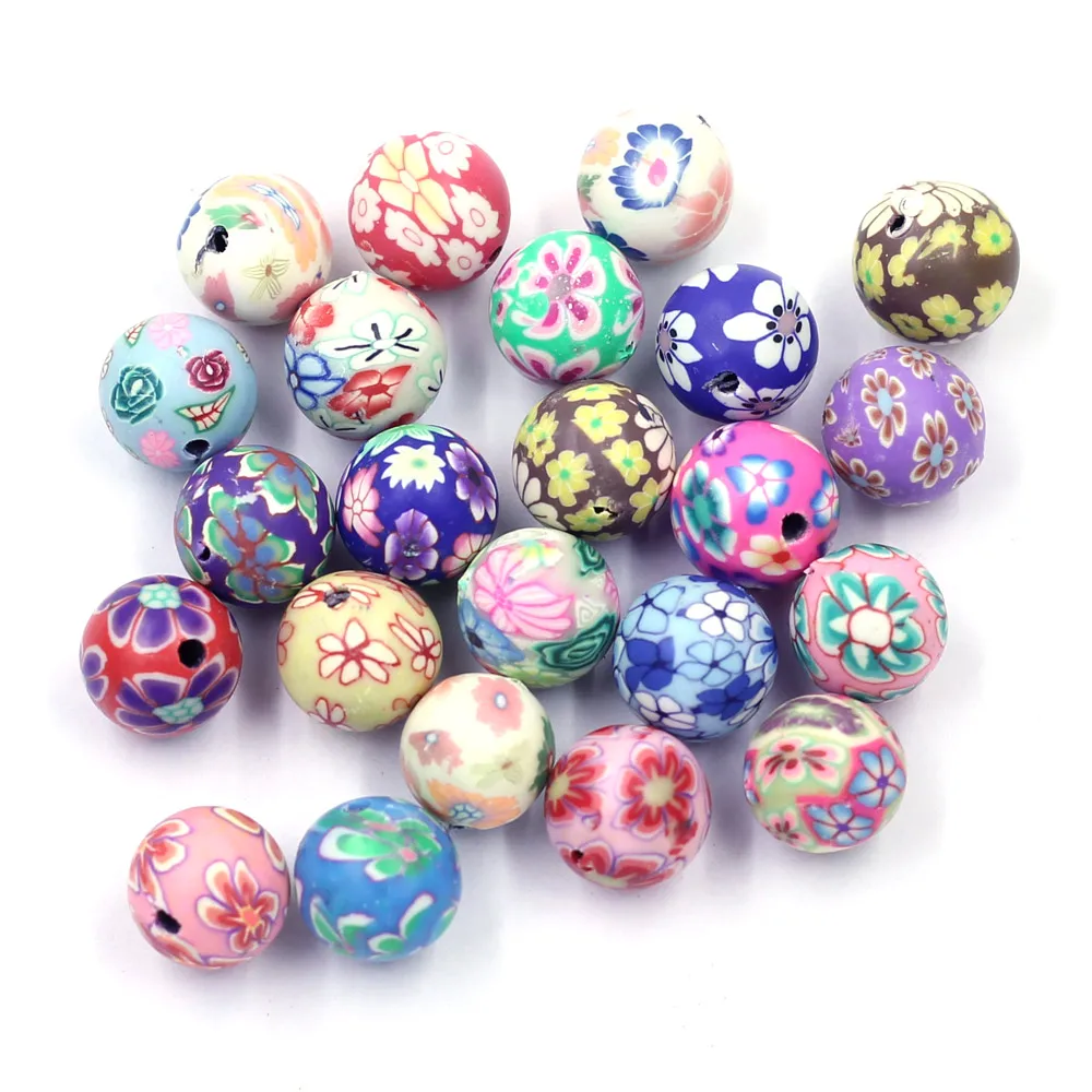 

Mixed Multicolor Flower Round Spacer Beads Delicate Ethnic Style Bracelets Earrings Necklaces Crafts Making Accessories 10/12mm