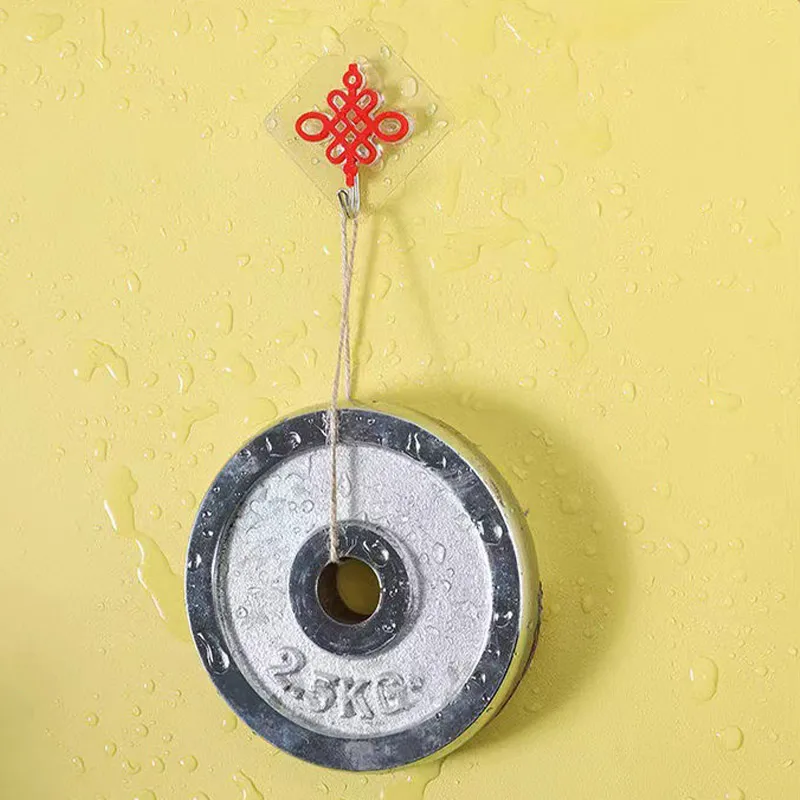 Spring Festival Decoration Hooks Strong Adhesive CNY Holder Red Blessing Sticky Rack Festive Home Decor