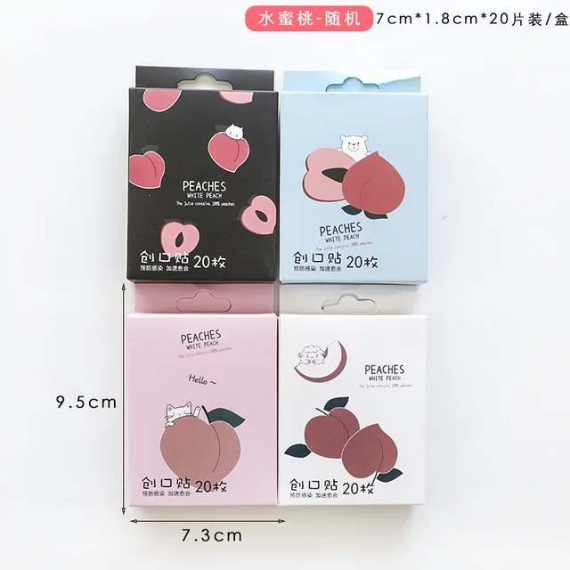 20pcs/box Waterproof Bandages First Aid Hemostasis Band Aid Stickers Cute Cartoon Animals Pig Plaster Wound Emergency Kit NO.7