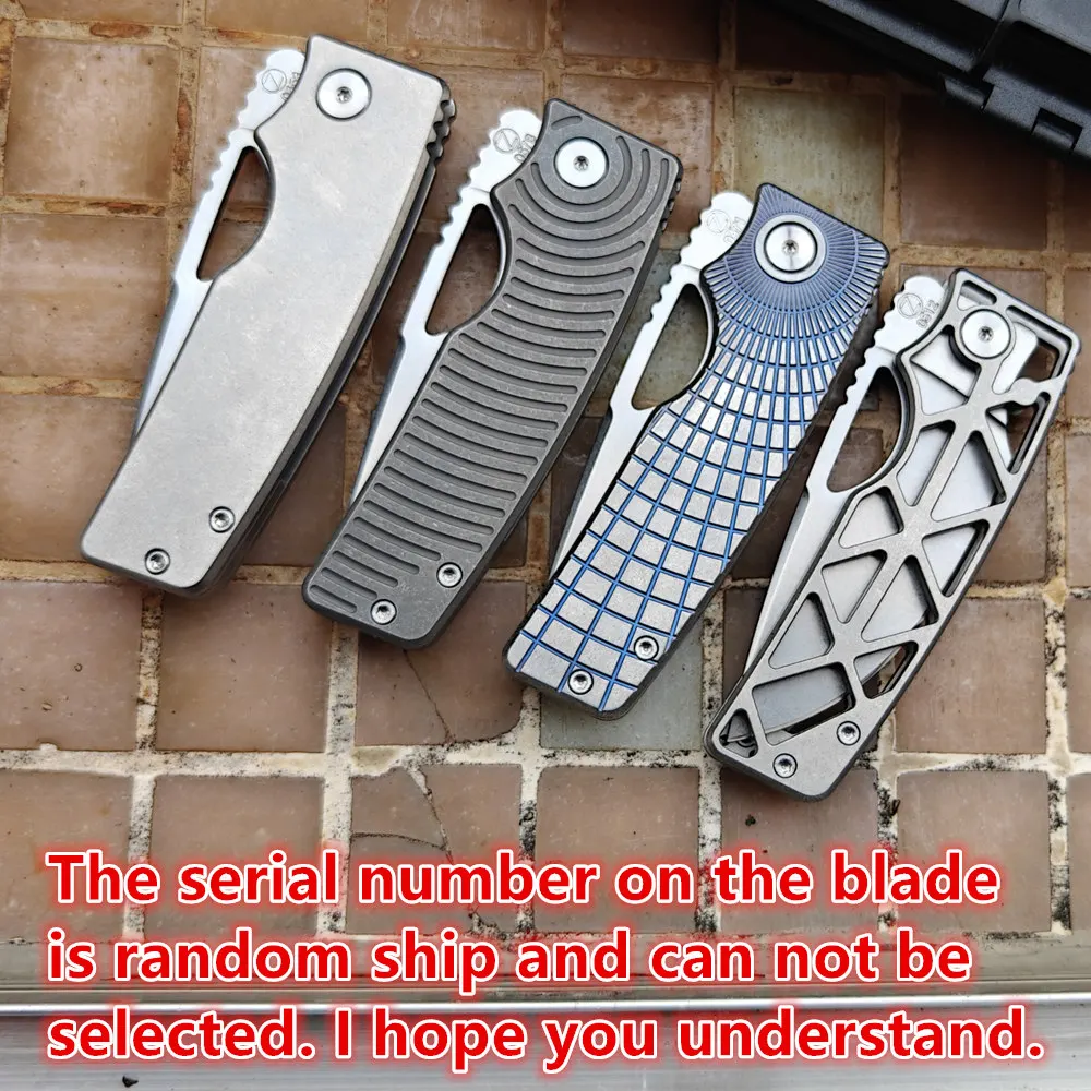 JUFULE New OZ Rosie Titanium Handle Real 60+ HRC 154CM Steel Ceramic Bearings Pocket EDC Tool Camping Hunt Outdoor Folding Knife 6