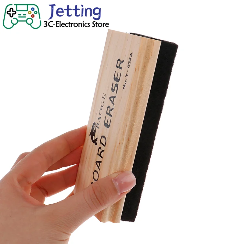 1PC Chalkboard Portable Erasers Whiteboard Eraser Wood Felt Cleaner Wipe Eraser Dry Erase Board Cleaning School