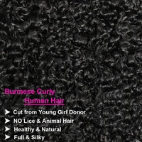 Extensions de Cheveux Bouclés Birmans Vierges Non Traités, 28-30 Pouces, 1, 3 ou 4 Paquets, avec Boucles Spirales aux Extrémités 3