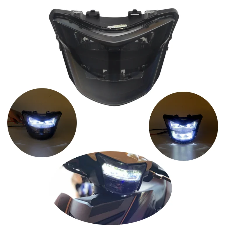 

E13 Emark 12V LED Headlight High/Low Beam Front Headlamp for Y15ZR Motorcycle ABS Plastic Daytime Running Light