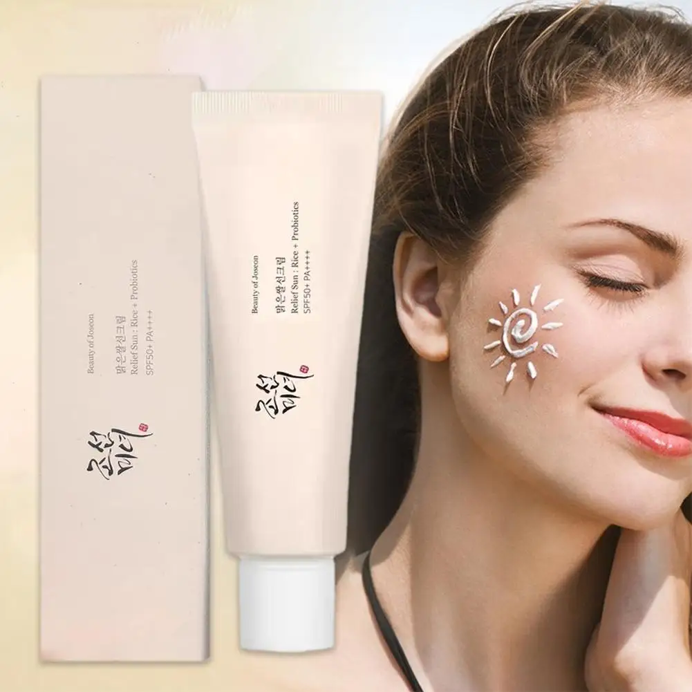 Sunscreen Cream Rice Probiotic Organic Waterproof Oil-free Spectrum SPF 50+ Skin Care 5/3/1pcs