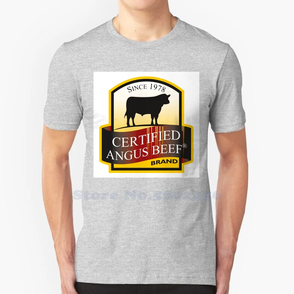 

Повседневная футболка с логотипом говядины Angus, высококачественные Графические футболки из 100% хлопка