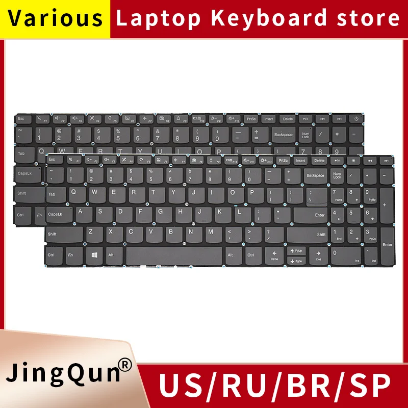 Teclado dos Eua para Lenovo Laptop Novo Inglês Lenovo Ideapad 32015 520-15 330c-15 V15-iwl 7000-15 330-15 330-17 S145-15 330s-15ikb