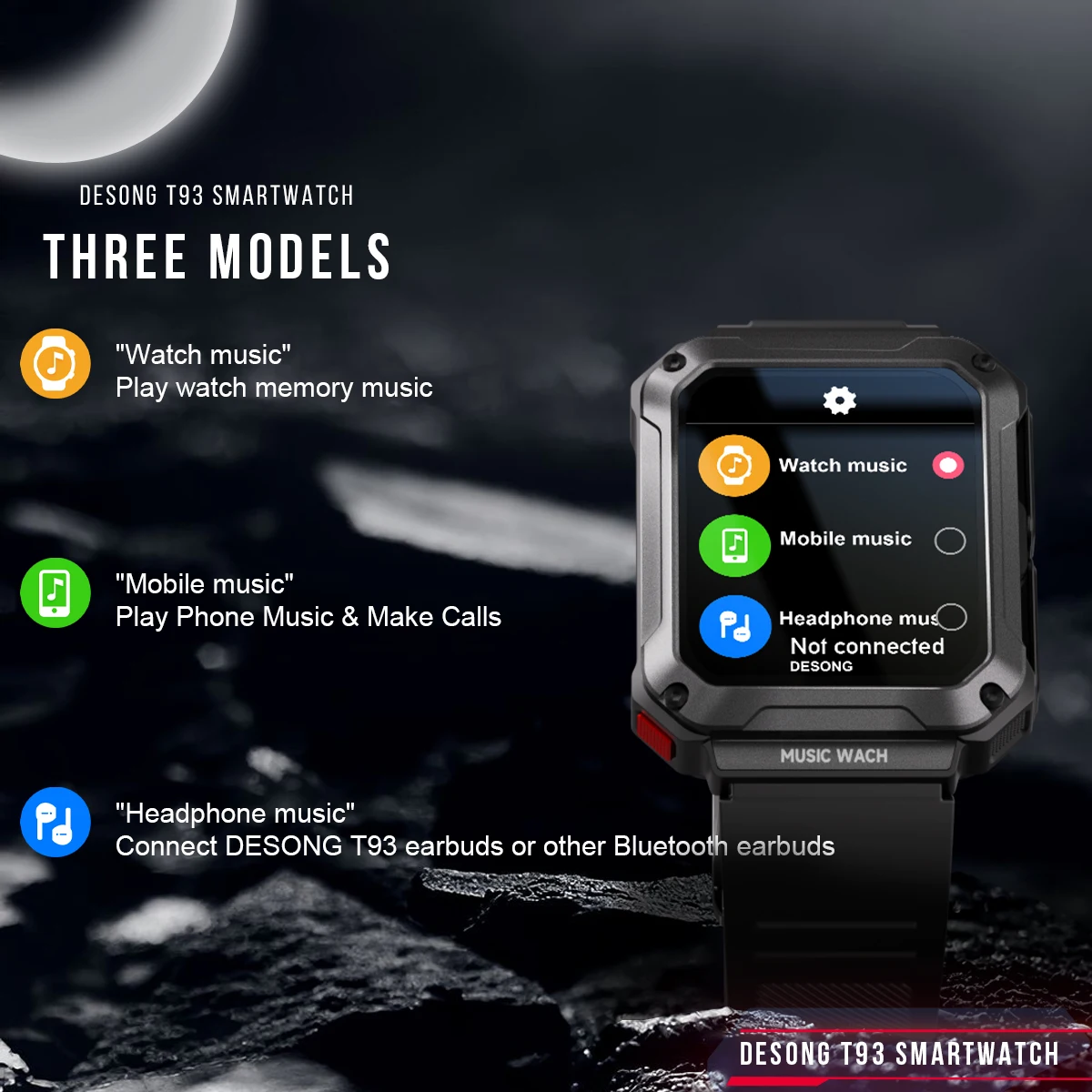 Ʈ ġ 3 in 1 TWS ̾, 4GB 뷮 ޸,  ȭ, 1.96 HD ȭ,  ,   Ʈġ 2023, T93, ǰ