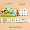 Kids Shape Dice Board Game Montessori Toys Geometric Matching Cards Memory Games Brain Thinking Social Sensory Educational Toys 5